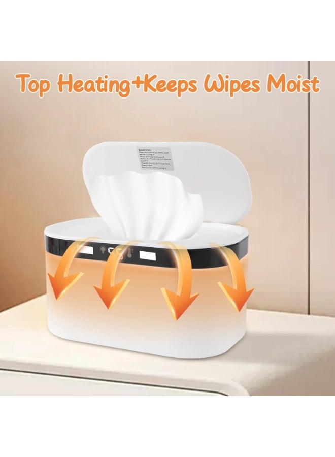 Gonice Baby Wipe Warmer, Wet Wipe Warmer 5 Modes of Temperature Heating Control Dual Heat for Baby's Comfort Large Capacity Wipes Dispenser Diaper Wipe Warmer with Night Light - Image 2